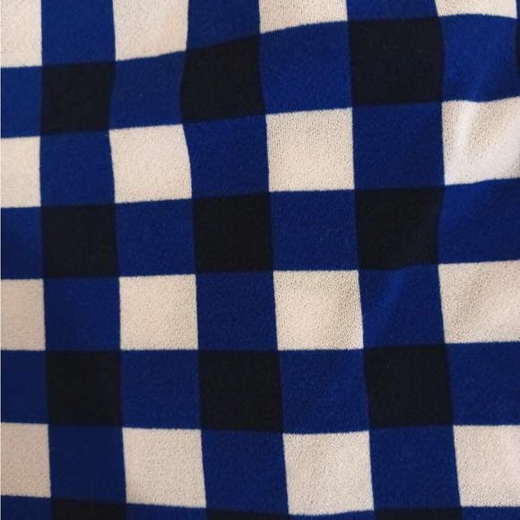 Cato Blue Black White Checkered Women's Top Size XL - Picture 12 of 13